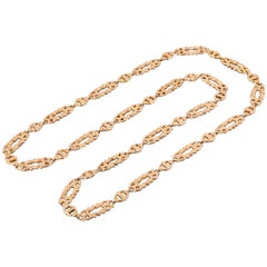 Early 19th Century French Long Gold Necklace