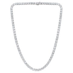 Platinum 52 Carat Diamond Tennis Necklace '0.75 CT Each Diamond'
