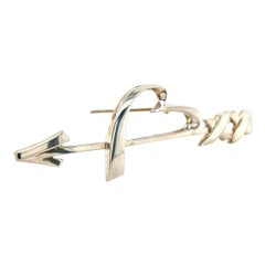 Tiffany & Co Estate Heart & Arrow Brooch Silver By Paloma Picasso