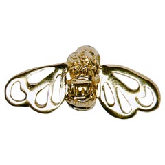Orecchino a forma di ape "Un'ape su di te", argento sterling con placca d'oro 18 carati