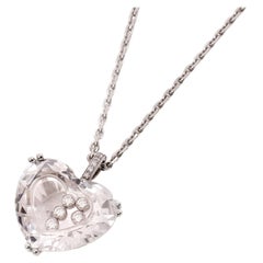 Chopard 18 Karat Weißgold So Happy Kristall-Anhänger