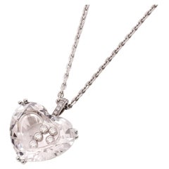 Chopard Pendentif So Happy en cristal et or blanc 18 carats