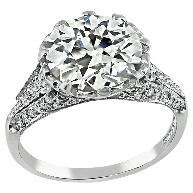 Sophia D. GIA Certified 3.08ct Engagement Ring For Sale