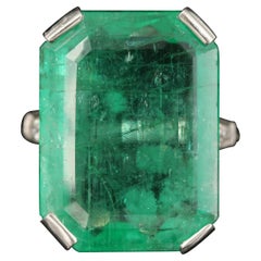 Anello di fidanzamento con diamante smeraldo naturale da 11 carati in oro 18 carati, anello da cocktail