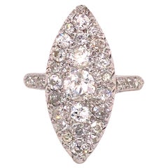 Platin Art Deco Diamantring