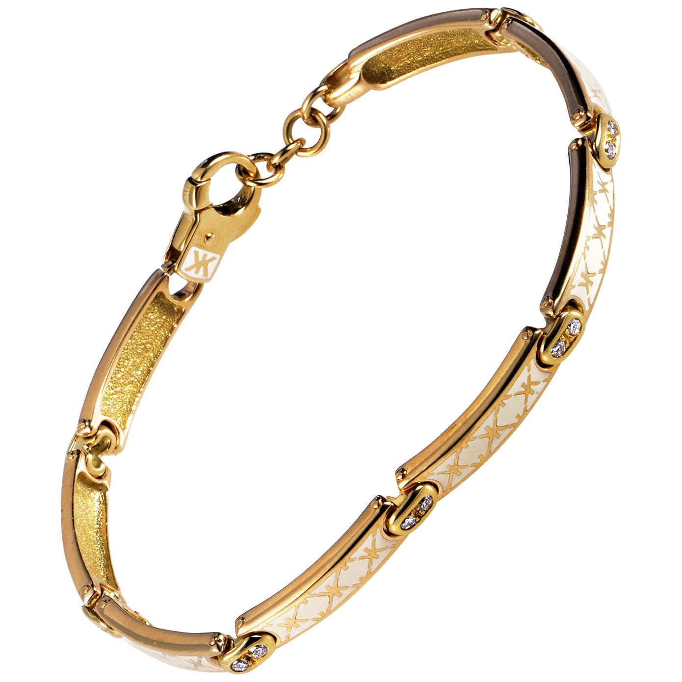 Korloff Enamel Gold Bracelet