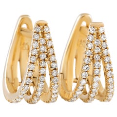 LB Exclusive 14K Yellow Gold 0.26 Ct Diamond Earrings