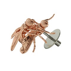 Fly stud earring, 18K Rose Gold