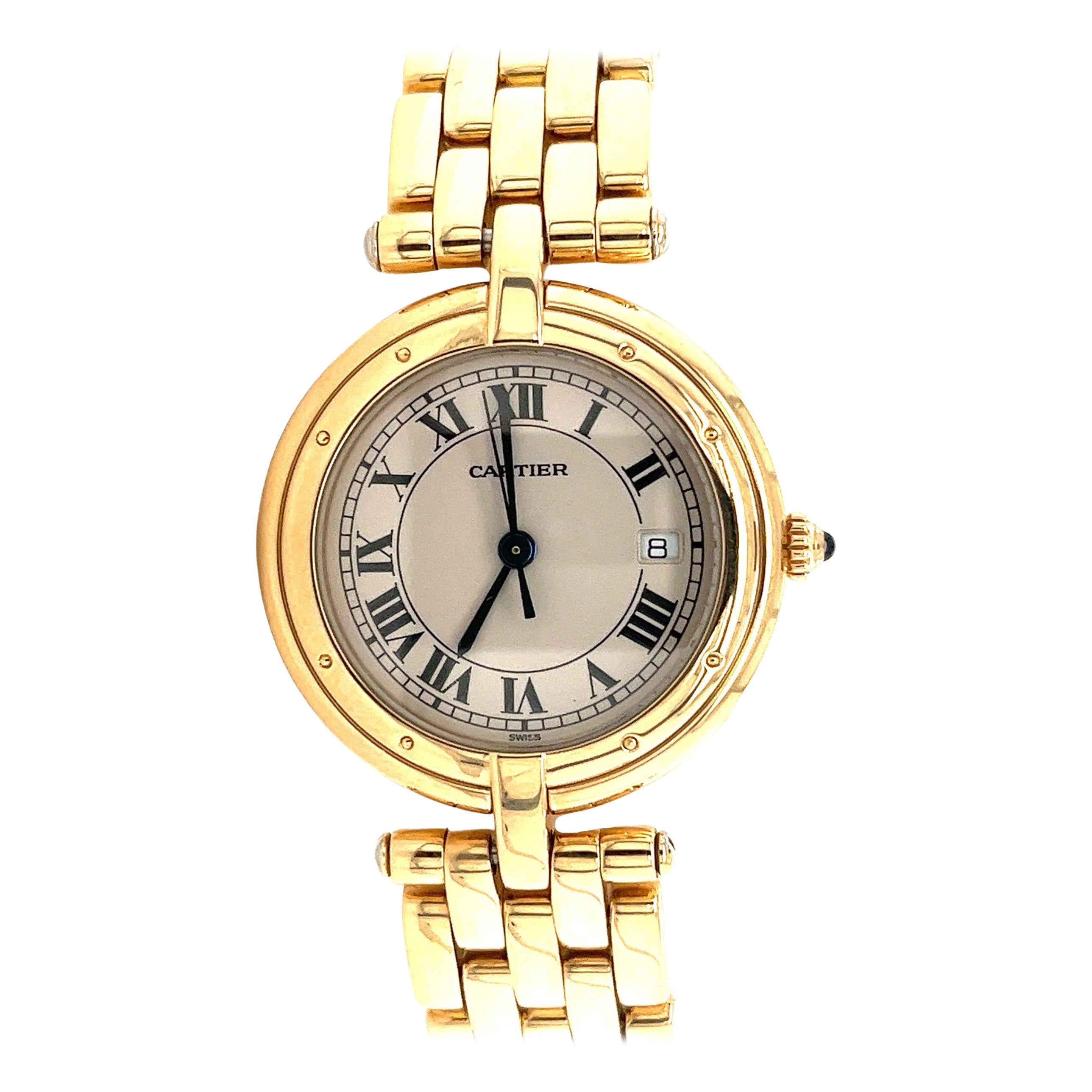 Cartier Panthere Round Vendome 30mm Ladies Quartz 18K Gold Watch  Ref. 883964