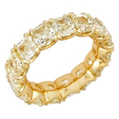 18k Yellow Gold Fancy Yellow Diamonds Eternity Ring 