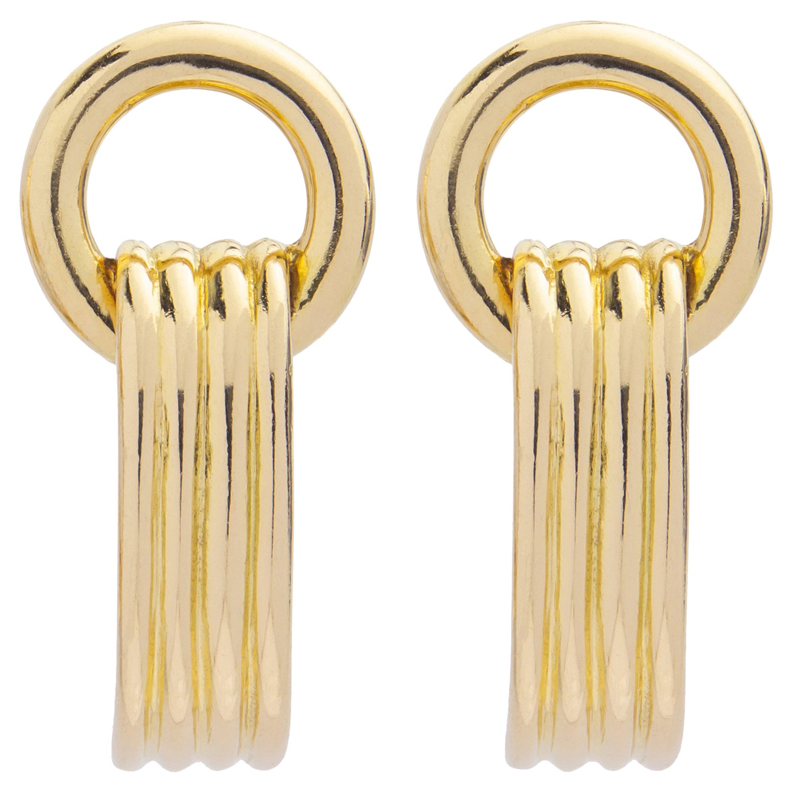 Clips d'oreilles Hermès Paris en or jaune 18 carats en vente