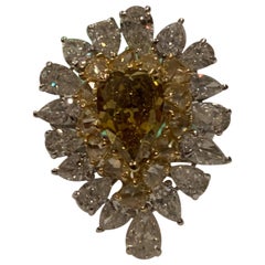GIA Certified Fancy Deep Brownish Yellow Diamond Ring