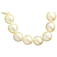 Freshwater Pearl Strand with Diamond Gold Clasp