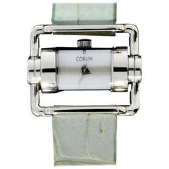 Corum Lady's Stainless Steel Horizontal Mother of Pearl Quartz Wristwatch