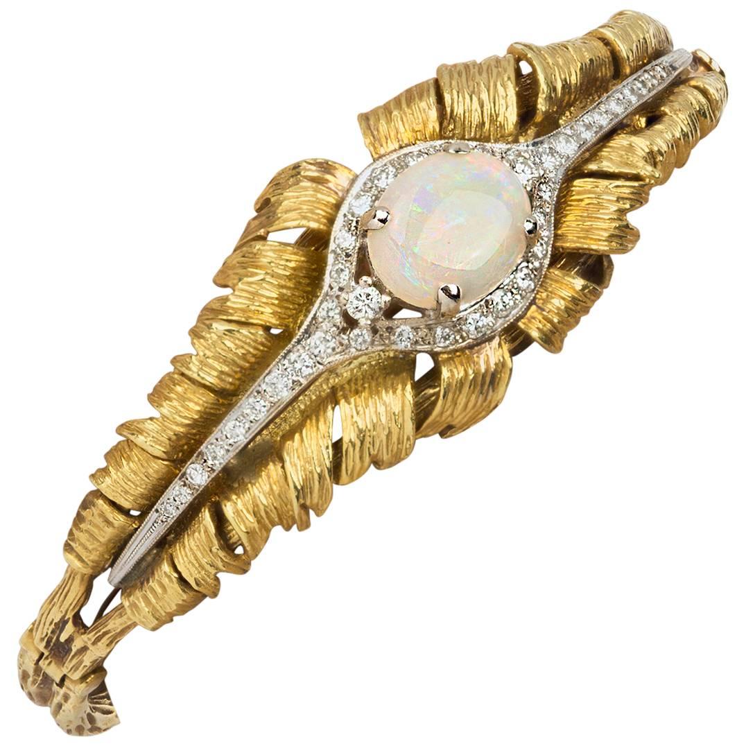 Opal Diamond Gold Bracelet