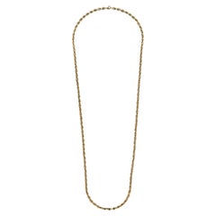 Classic 18ct Gold Mariner Link Long Chain Necklace