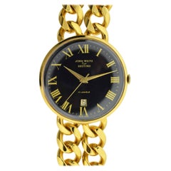 John Weitz for Destino Yellow Gold Filled Vintage Date Mechanical Watch