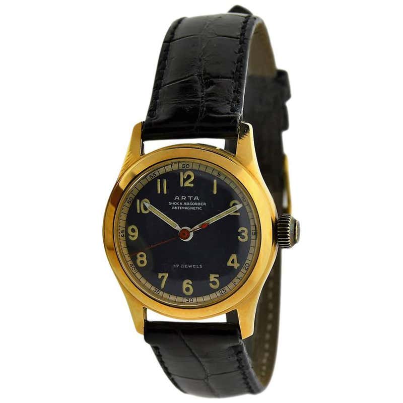 Cartier Paris Yellow Gold Calatrava Watch, Circa 1950s For Sale at 1stDibs