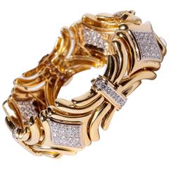 Sal Praschnik Diamond Gold Link Bracelet
