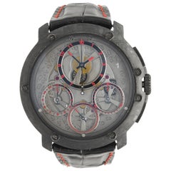 Guy Ellia Montre chronographe Jumbo en PVD noir 18 carats et titane, réf. OGN.RS.2388