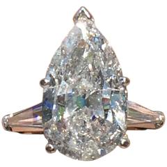 Fabulous 6.79ct Pear Shaped Diamond