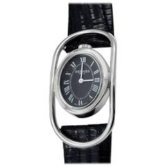 Hermes Stainless Steel Openwork Wristwatch