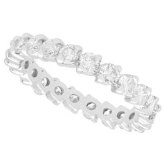 Vintage 2.60 Carat Diamond and White Gold Full Eternity Ring