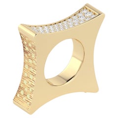 Anello Ruben Manuel "Autunno". 18K YG, diamanti bianchi VS, diamanti colorati Autumn.