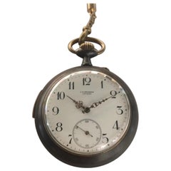 JW Benson London Antike Gunmetal Quarter Repeater Taschenuhr, signiert Invicta