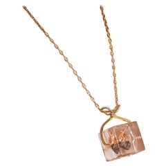 Gaudy Atelier 18k gold resin and diamond Ice Box Necklace