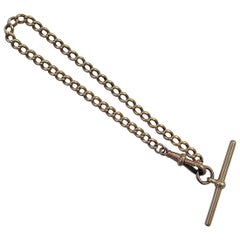 Antique 9ct Yellow Gold Bracelet Long Chain