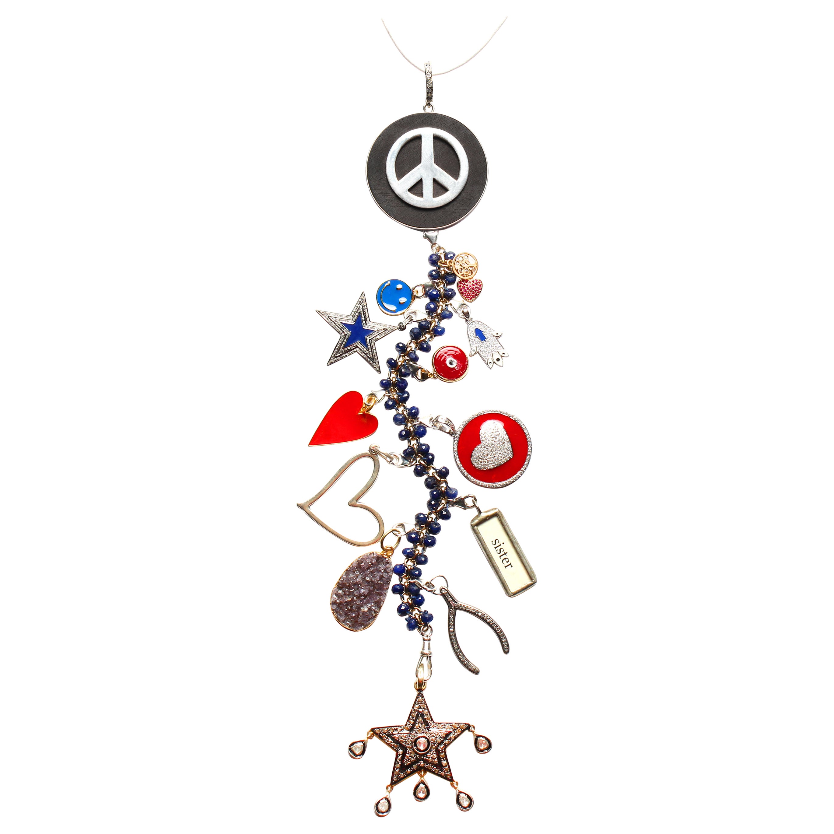 Clarissa Bronfman Signatur „Imagine“ Symbol Baum Halskette