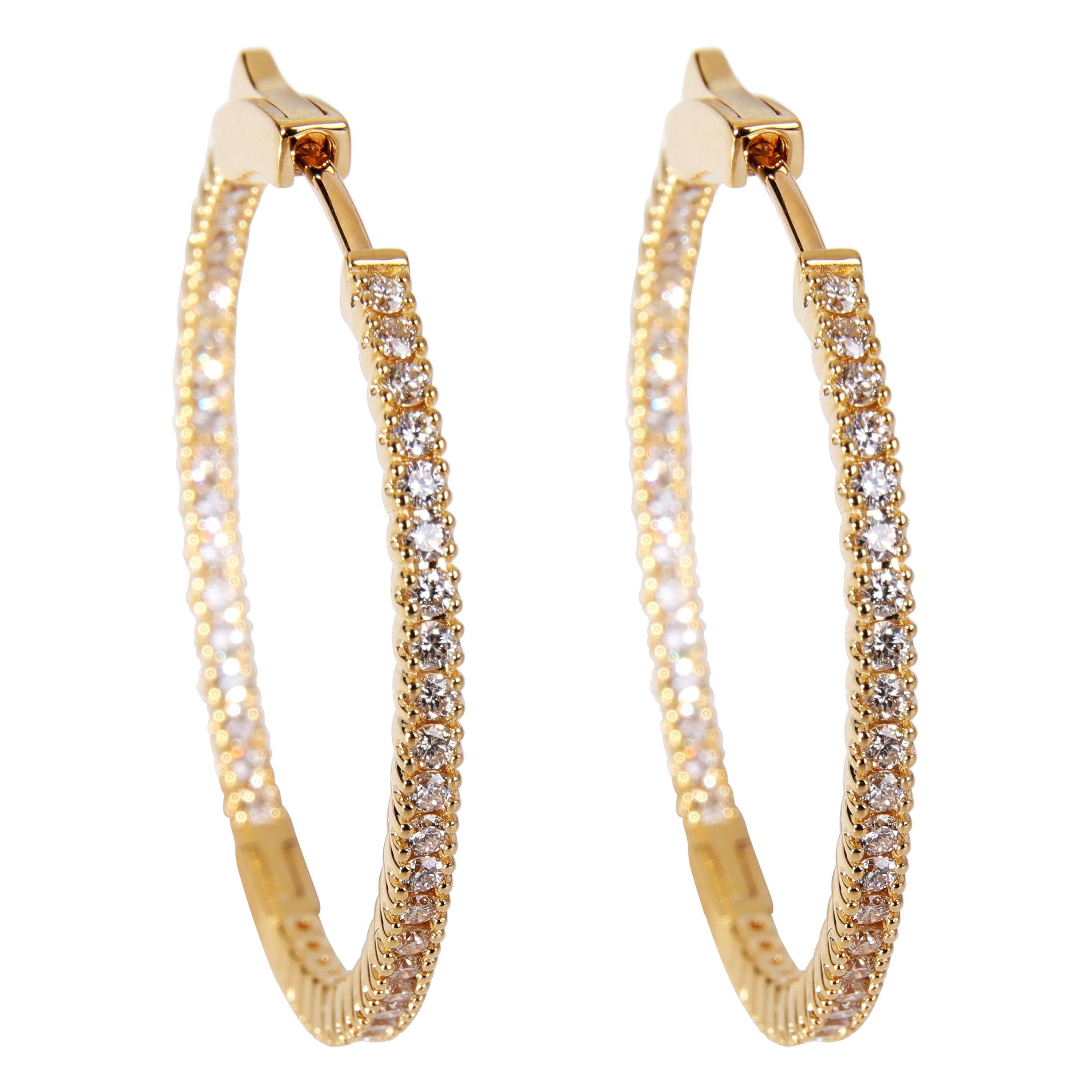 Inside Out Diamant-Ohrringe aus 18k Gelbgold 1,01 CTW im Angebot