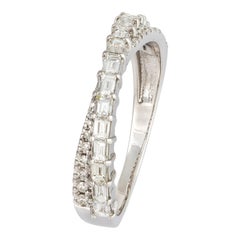 Classic  White 18K Gold White Diamond Ring For Her
