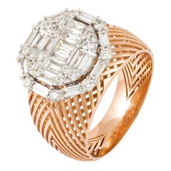 Anillo de Diamantes Blancos de Oro de 18 K para Ella