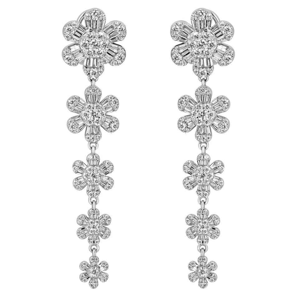 Georgian Chandelier Floral Earrings at 1stDibs