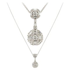 Unique White Gold 18K Necklace Diamond for Her