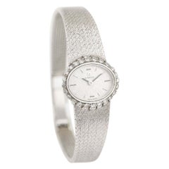 Ladies Omega 18ct White Gold and Diamond Watch, Manual Wind, Circa 1970