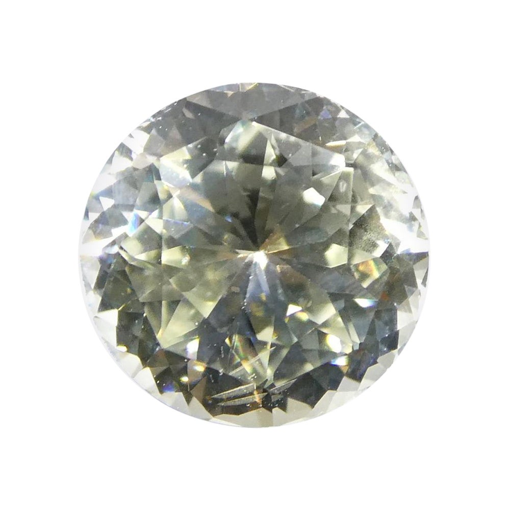 1.62 Ct Round Pastel Yellow Sapphire GIA Certified For Sale