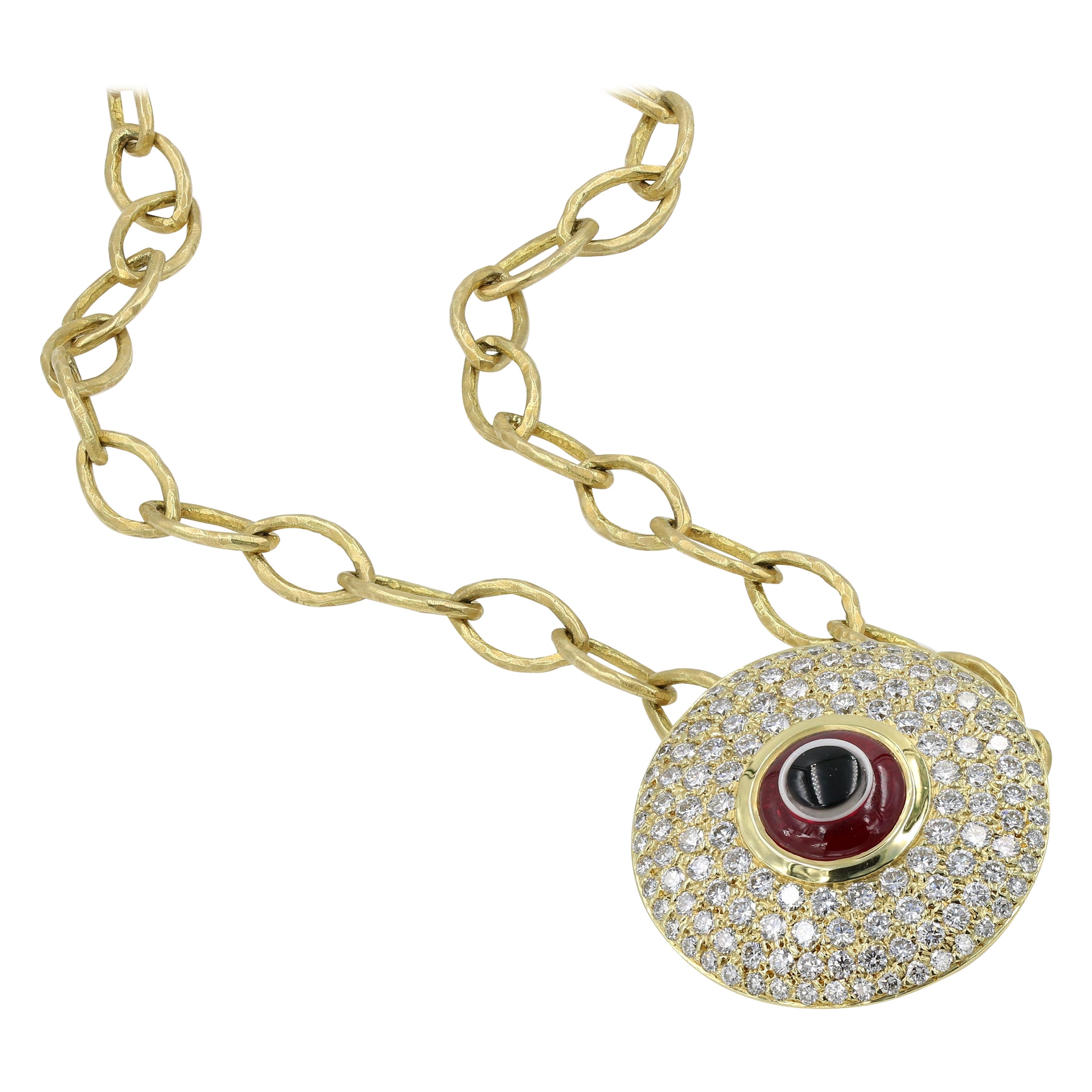 18kt. Yellow Gold "Lucky Eye" Necklace with Diamonds
