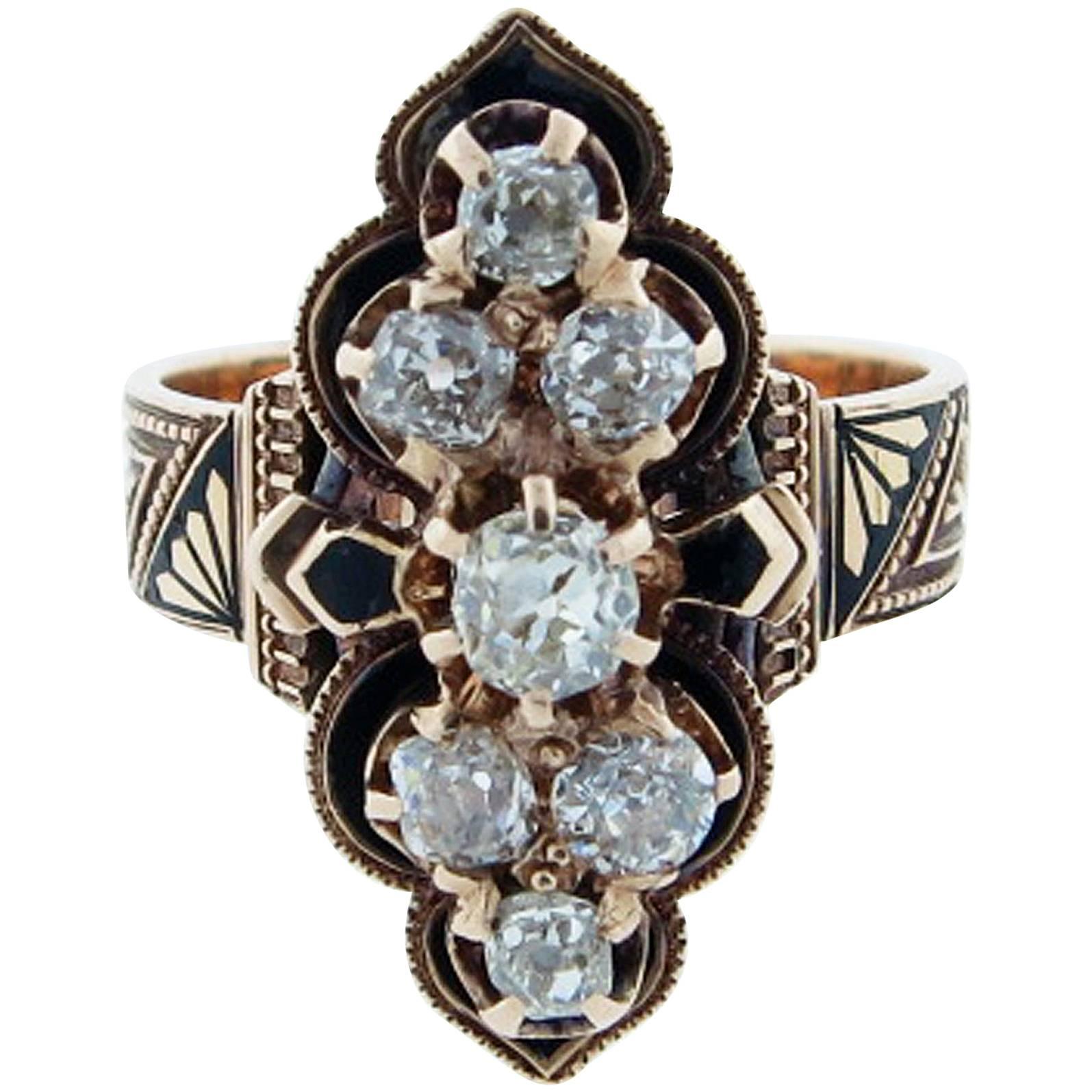 Antique Victorian Diamond Gold Ring