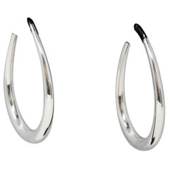 Tiffany & Co. 925 Silver Hoop Earrings Elsa Peretti Design