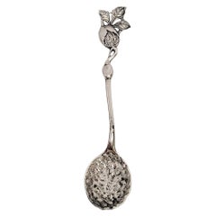 Antique Shiebler Sterling Silver Connecticut Nutmeg Demitasse Spoon with Monogram