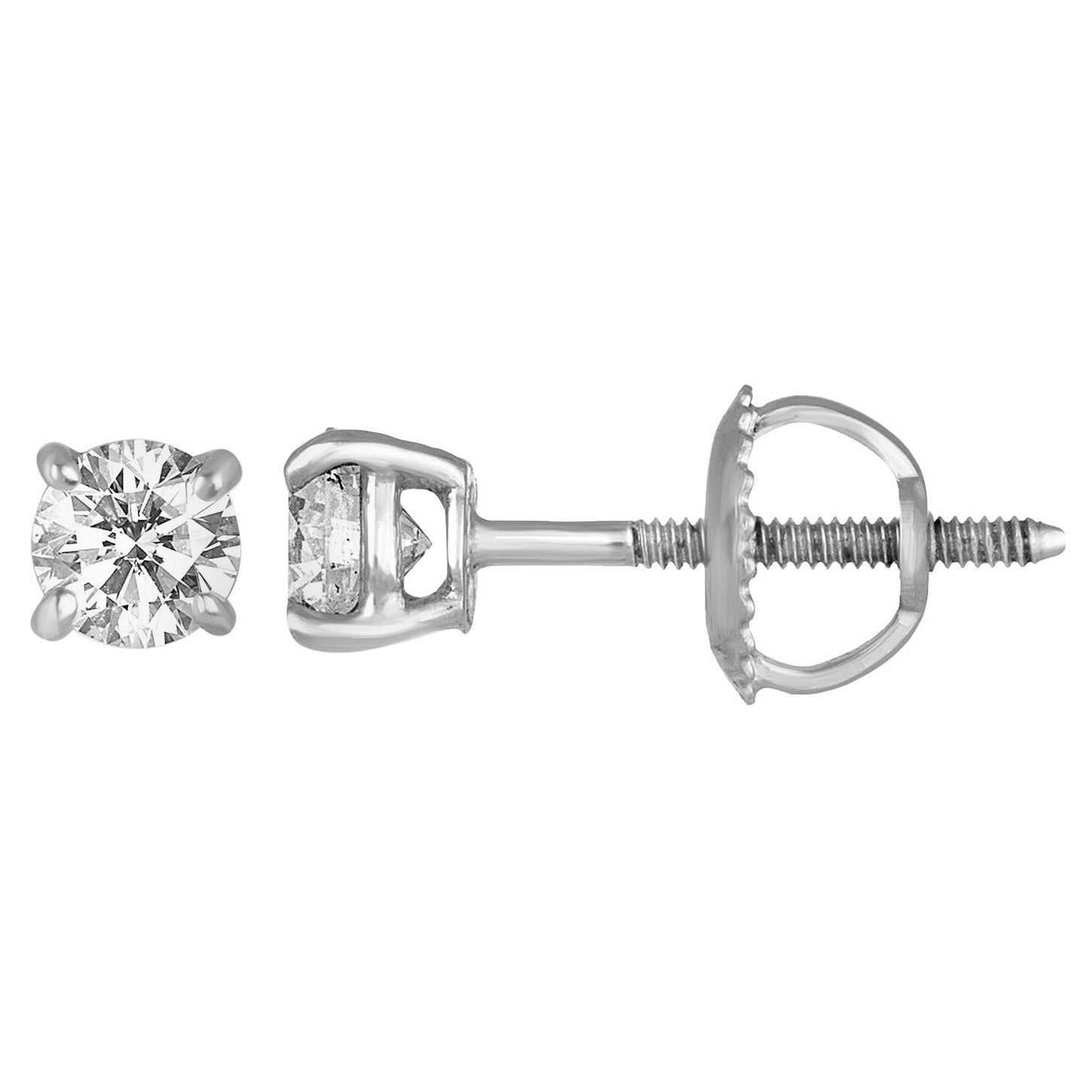 0.60 Carat Diamond Gold Stud Earrings