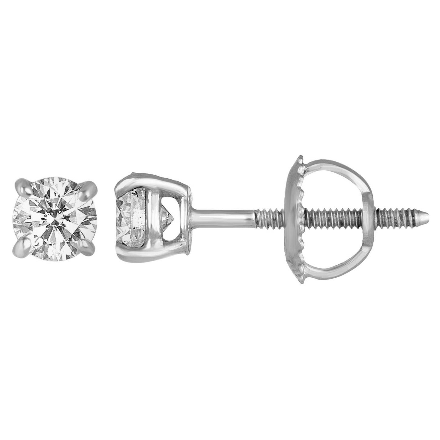 Boucles d'oreilles en or avec diamants de 0,60 carat