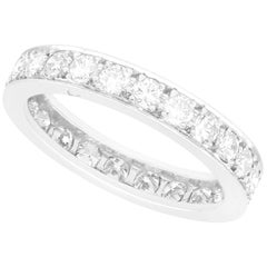 Vintage 1.20 Carat Diamond and Platinum Full Eternity Ring