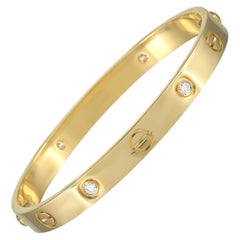 Cartier LOVE Bracelet en or jaune 18 carats avec 4 diamants