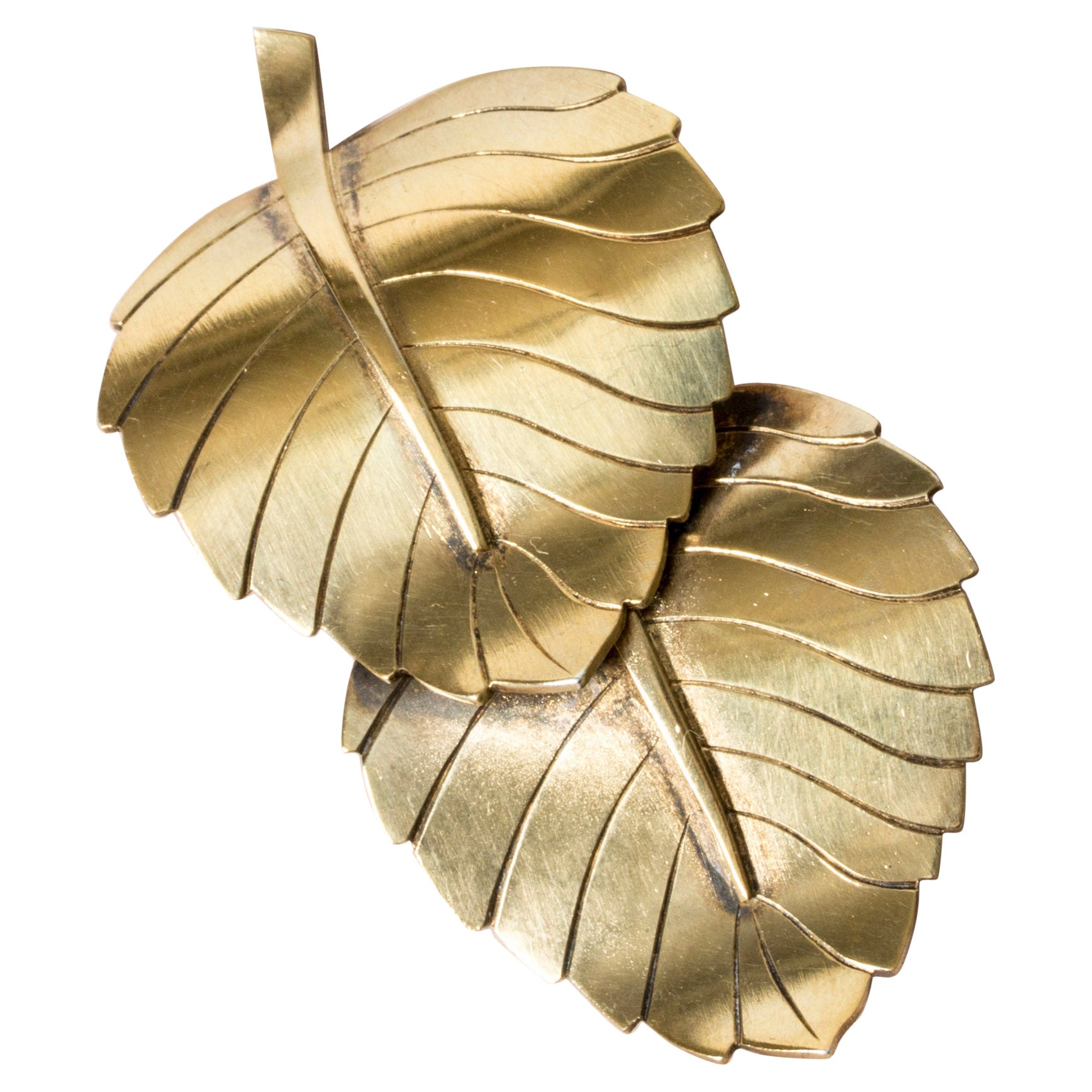 Gilded Silver Brooch by Sigurd Persson, Sweden, 1948 For Sale
