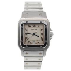 Cartier Stainless Steel Santos Galbee Quartz Wristwatch