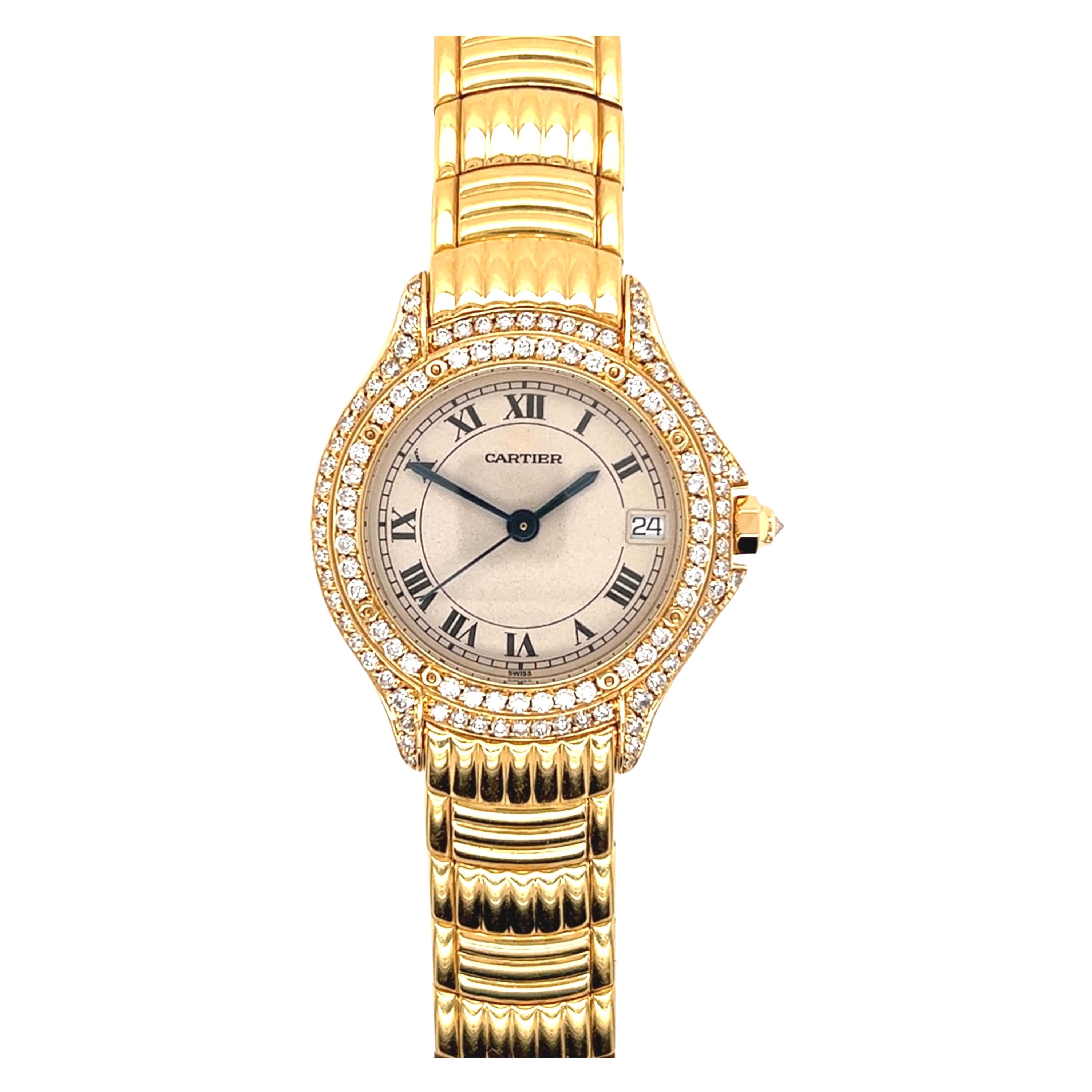 Cartier 'Vendome' Gold and Diamond Watch, Ref. 834501A6 at 1stDibs ...